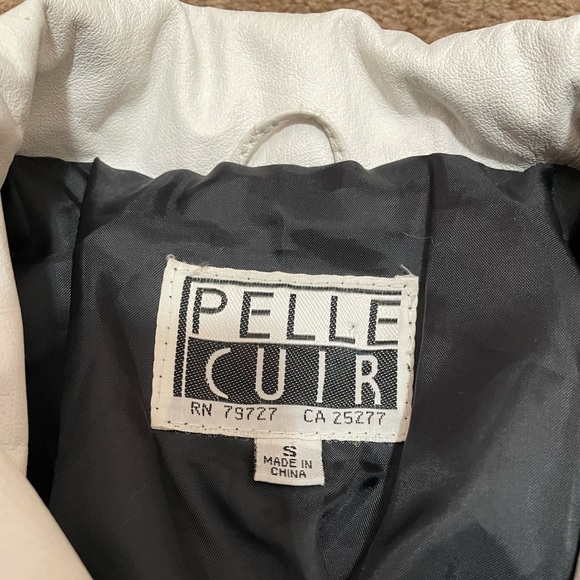 SPECTACULAR “PELLE CUIR” USA AMERICAN FLAG LEATHER & SUEDE VINTAGE JACKET SIZE S - Picture 9 of 16